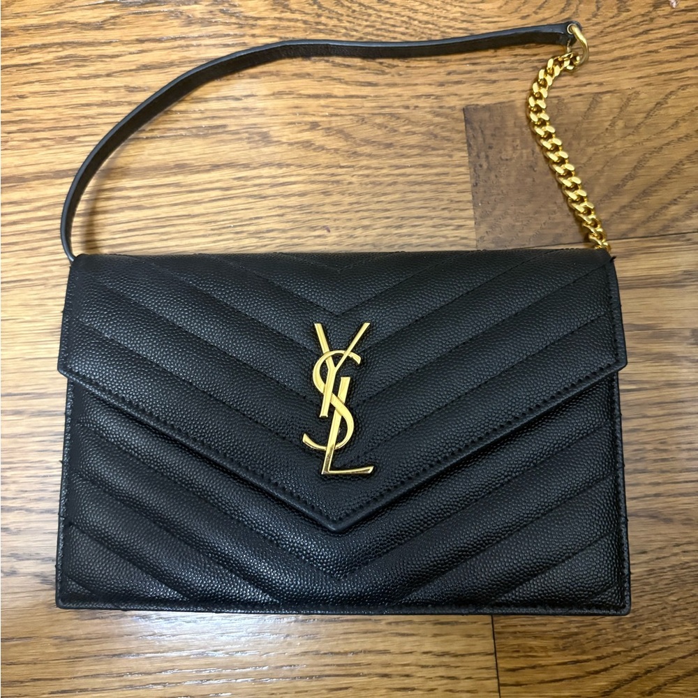 Yves Saint Laurent Black Quilted Leather Shoulder Bag